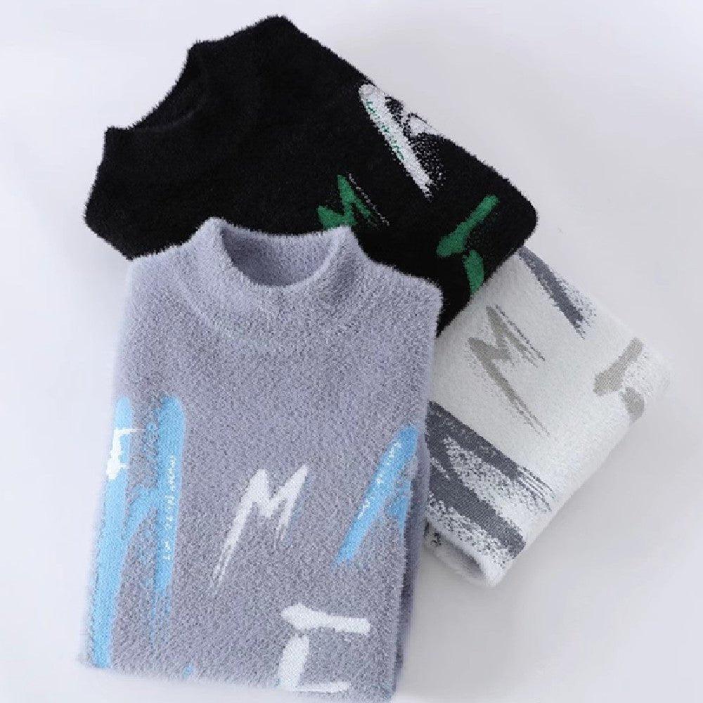 Needle Winter Fuzzy Graphic Sweater - MRC STORE