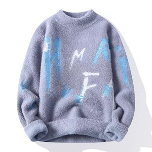 Needle Winter Fuzzy Graphic Sweater - MRC STORE