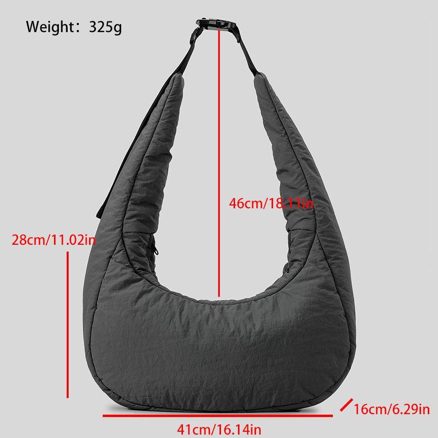 Nylon Quilted Large Large Capacity Bag - Stylish Dumpling Shape - MRC STOREAccessoriesMy StoreNylon Quilted Large Large Capacity Bag - Stylish Dumpling Shape - MRC STOREMRC STORECJNS214677701AZGray