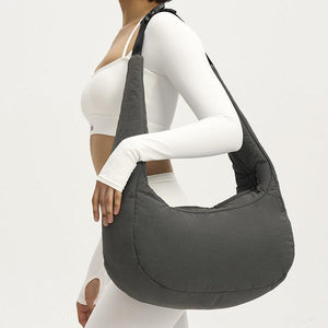 Nylon Quilted Large Large Capacity Bag - Stylish Dumpling Shape - MRC STOREAccessoriesMy StoreNylon Quilted Large Large Capacity Bag - Stylish Dumpling Shape - MRC STOREMRC STORECJNS214677701AZGray