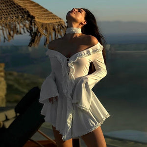 Off - Shoulder Dress Women - Sweetheart Lace - MRC STOREDressMy StoreOff - Shoulder Dress Women - Sweetheart LaceMRC STORECJLY228734609IRBlackL