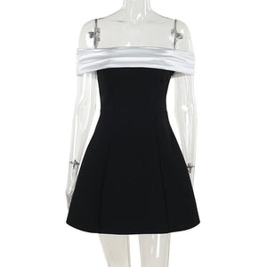 Off - Shoulder Slim Fit Dress – High Waist, Black - MRC STOREDressMy Storewomen's fashion Slim Fit Off Shoulder Contrasting Color Dress High - Waist Black Hip Skirt - MRC STOREMRC STORECJLY218482803CXBlack ShortL