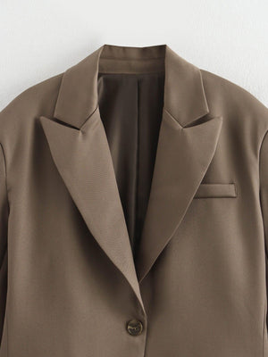 Olive Green Fashion Blazer - MRC STOREJacketsMRC STOREEuropean and American Women's Fashion Blazer – Olive Green Solid Color Commuting Style - MRC STOREMRC STORECJYD227948103CXOlive GreenL