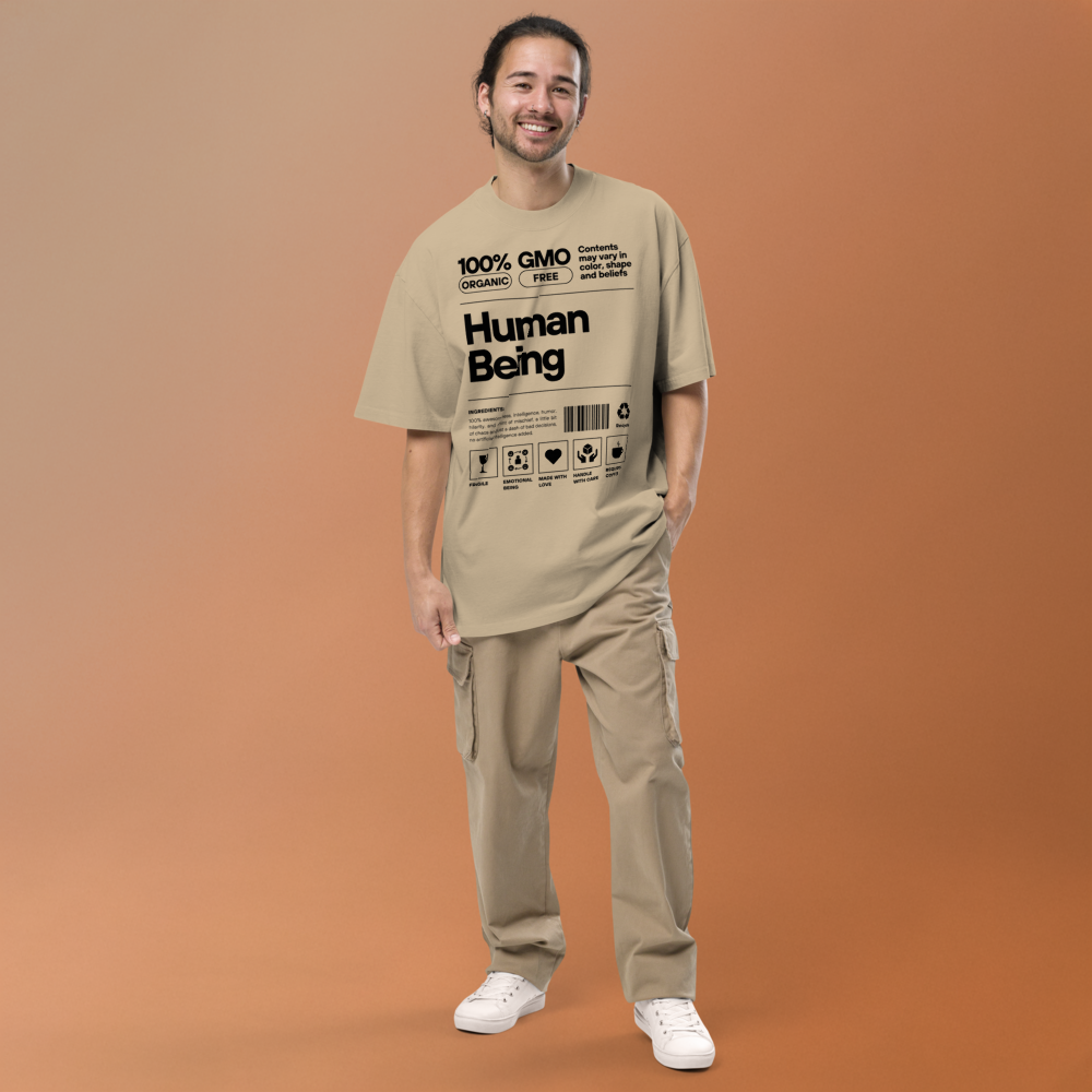 Human Being Oversized Graphic T-Shirt – Organic Style Unisex MRC STORE 