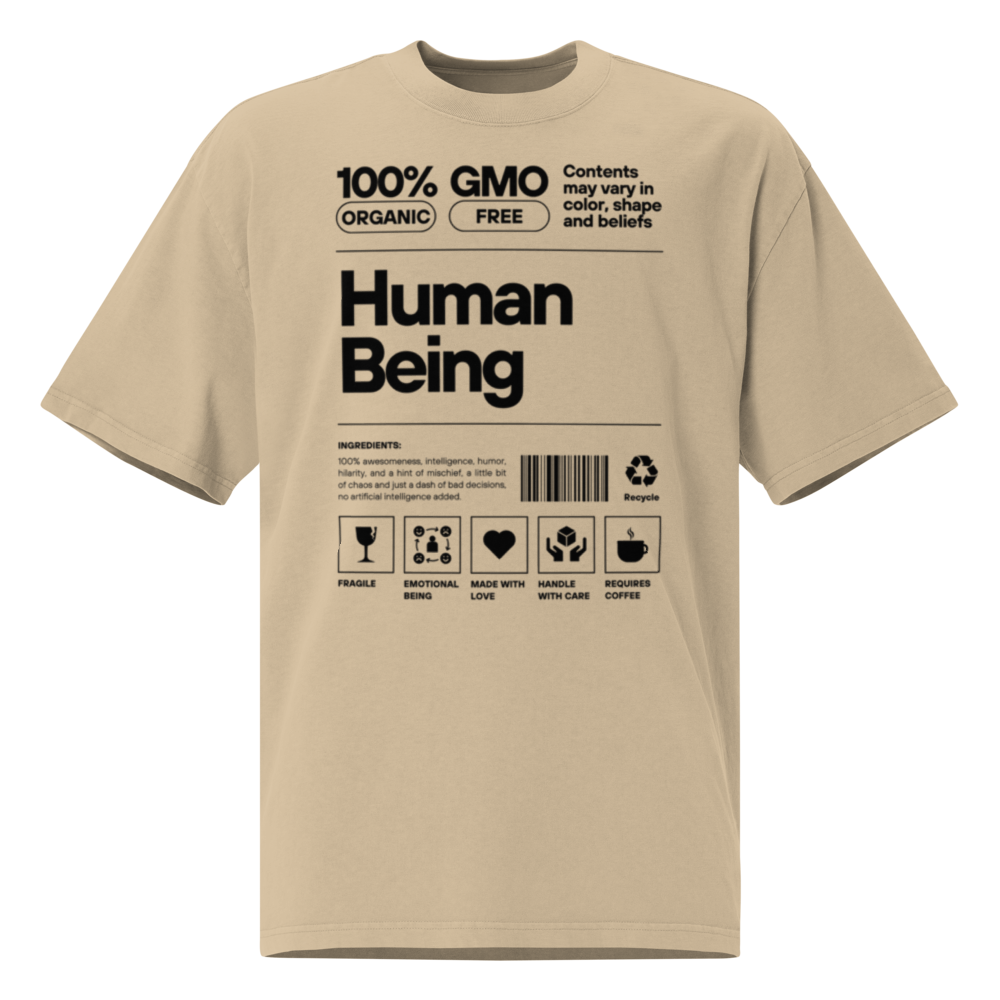 Human Being Oversized Graphic T-Shirt – Organic Style Unisex MRC STORE 