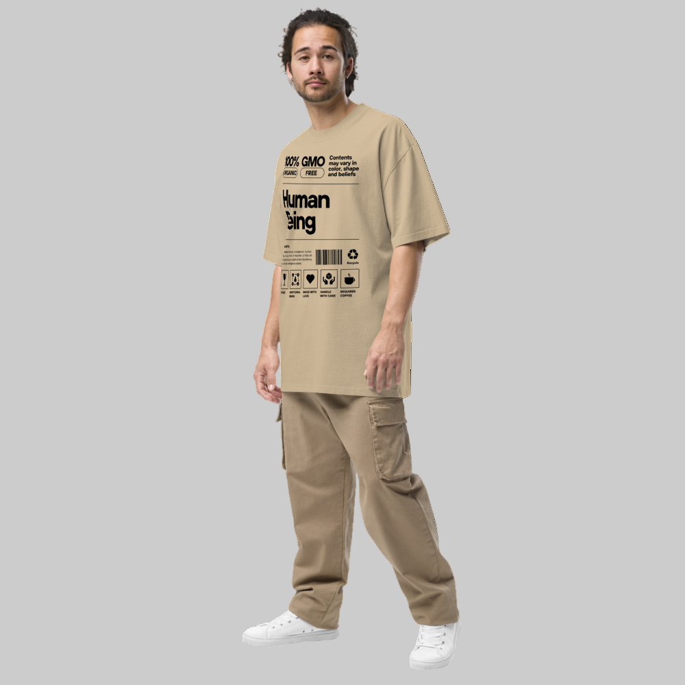 Human Being Oversized Graphic T-Shirt – Organic Style Unisex MRC STORE 