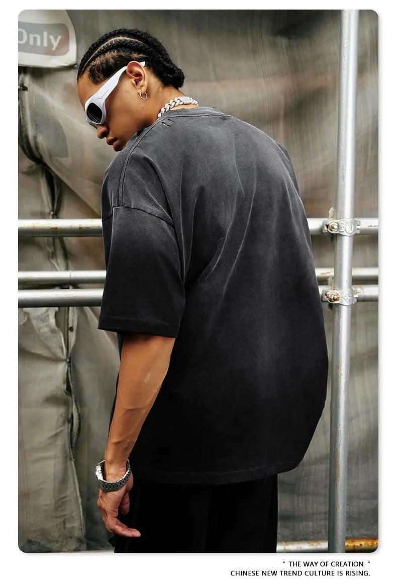 Oversized Washed Letter T-Shirt - MRC STORETopMy StoreOversized Washed Letter T-Shirt - MRC STOREMRC STORECJYH211697608HSLight GrayL