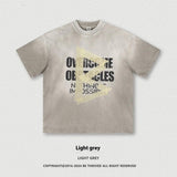 Oversized Washed Letter T-Shirt - MRC STORETopMy StoreOversized Washed Letter T-Shirt - MRC STOREMRC STORECJYH211697608HSLight GrayL