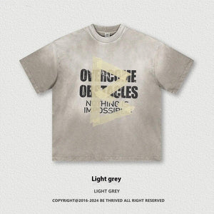 Oversized Washed Letter T-Shirt - MRC STORETopMy StoreOversized Washed Letter T-Shirt - MRC STOREMRC STORECJYH211697608HSLight GrayL