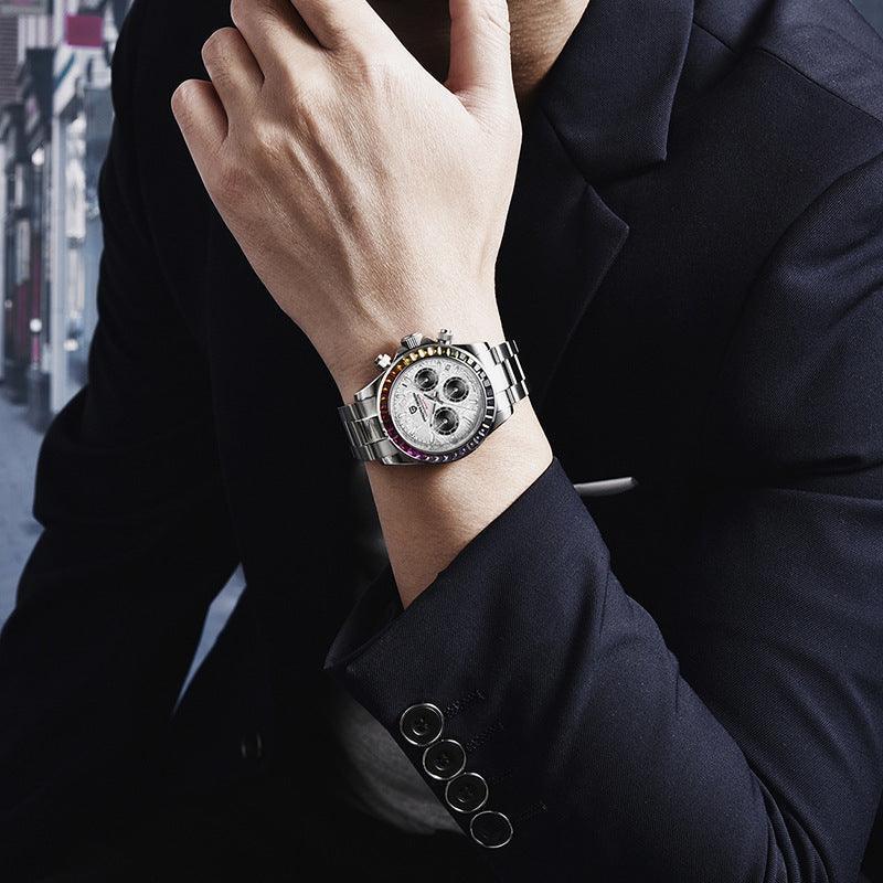 Pagani PD - 1644 Quartz Watch – Stainless Steel, Colorful Crystals - MRC STOREAccessoriesMy StorePagani PD - 1644 Multifunctional Stainless Steel Quartz Watch with Colorful Crystals - Fashionable & Waterproof - MRC STOREMRC STORECJNS204036001AZWhite Surface Steel Strip