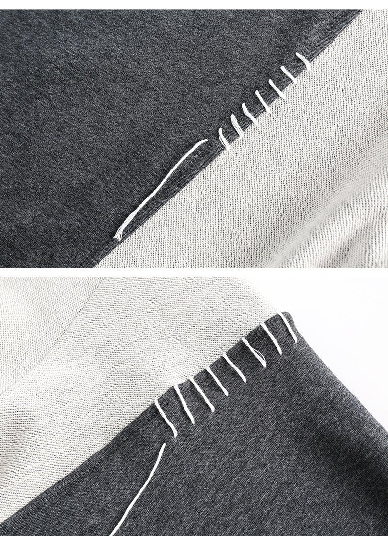 Patchwork Sweater - Loose Round Neck - MRC STORESweaters & HoodiesMy StoreMen’s Patchwork Sweater - Loose Round Neck My Store MRC STORECJXZ231557308HSBlue2XL