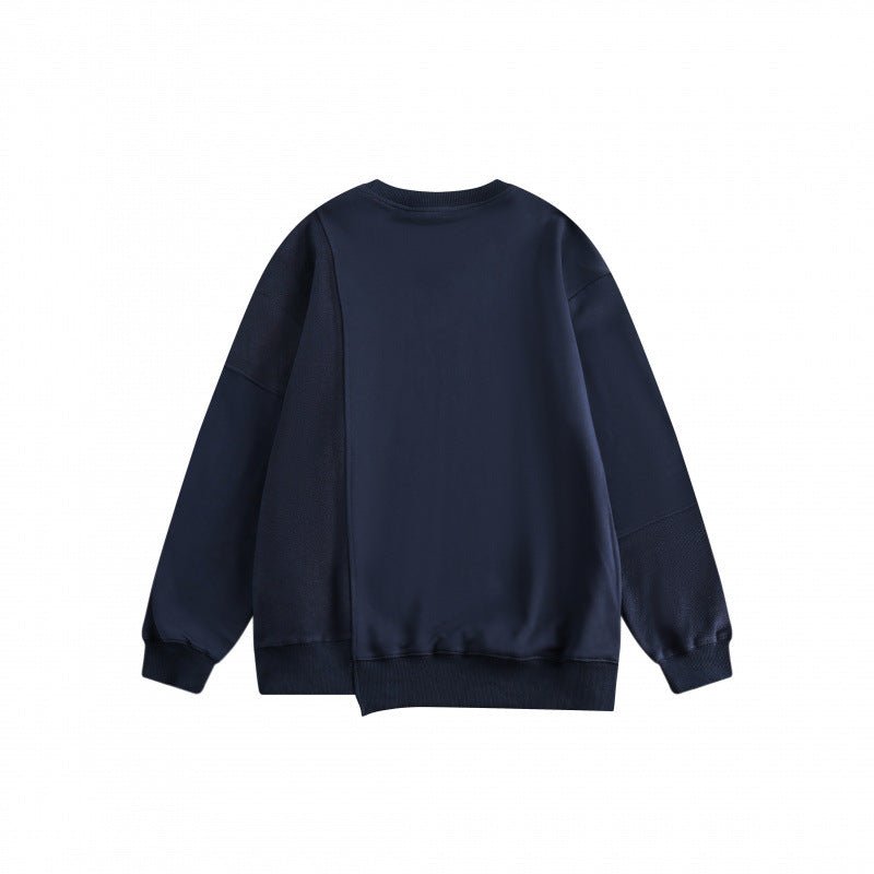 Patchwork Sweater - Loose Round Neck - MRC STORESweaters & HoodiesMy StoreMen’s Patchwork Sweater - Loose Round Neck My Store MRC STORECJXZ231557308HSBlue2XL