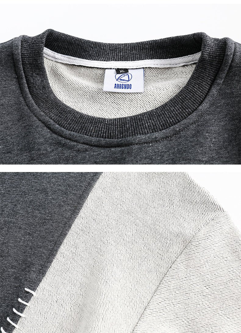 Patchwork Sweater - Loose Round Neck - MRC STORESweaters & HoodiesMy StoreMen’s Patchwork Sweater - Loose Round Neck My Store MRC STORECJXZ231557308HSBlue2XL