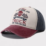 Peaked Trucker Cap – Letter Print Cotton - MRC STOREAccessoriesMy StoreMen's Caps Peaked Hard Top Summer Trucker Cap – Stylish Letter Printing, Adjustable Cotton Cap for Sun Protection - MRC STOREMRC STORECJBQ204940906FUWine Red Brim Green Hat BodyAdjustable