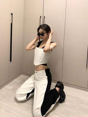 Personality Stitching Casual Jeans Elastic Overalls – Trendy Denim with a Hip Hop Edge - MRC STOREjeansMy StorePersonality Stitching Casual Jeans Elastic Overalls – Trendy Denim with a Hip Hop Edge - MRC STOREMRC STORECJNZ135046601AZWhite24