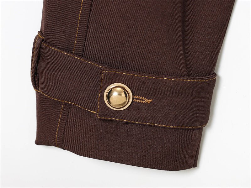 Piped Short Jacket & Flare Pants Set - MRC STOREsetMRC STOREPiped Short Jacket & Flare Pants Set MRC STORE MRC STORECJLS260800808HSPantsL