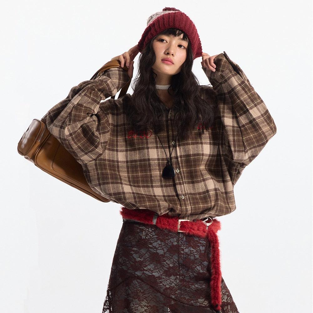 Plaid Casual Shirt – Front Short, Back Long - MRC STOREshirtMy StoreAutumn Women's Plaid Casual Shirt – Front Short Back Long Cotton Blend Cardigan - MRC STOREMRC STORECJDS225913206FUKhakiL