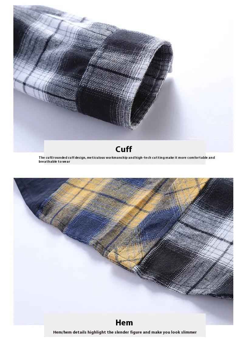 Plaid Long Sleeve Cardigan - MRC STOREclothesMy StorePlaid Long Sleeve CardiganMRC STORECJDS202285105EVBlack And White3XL