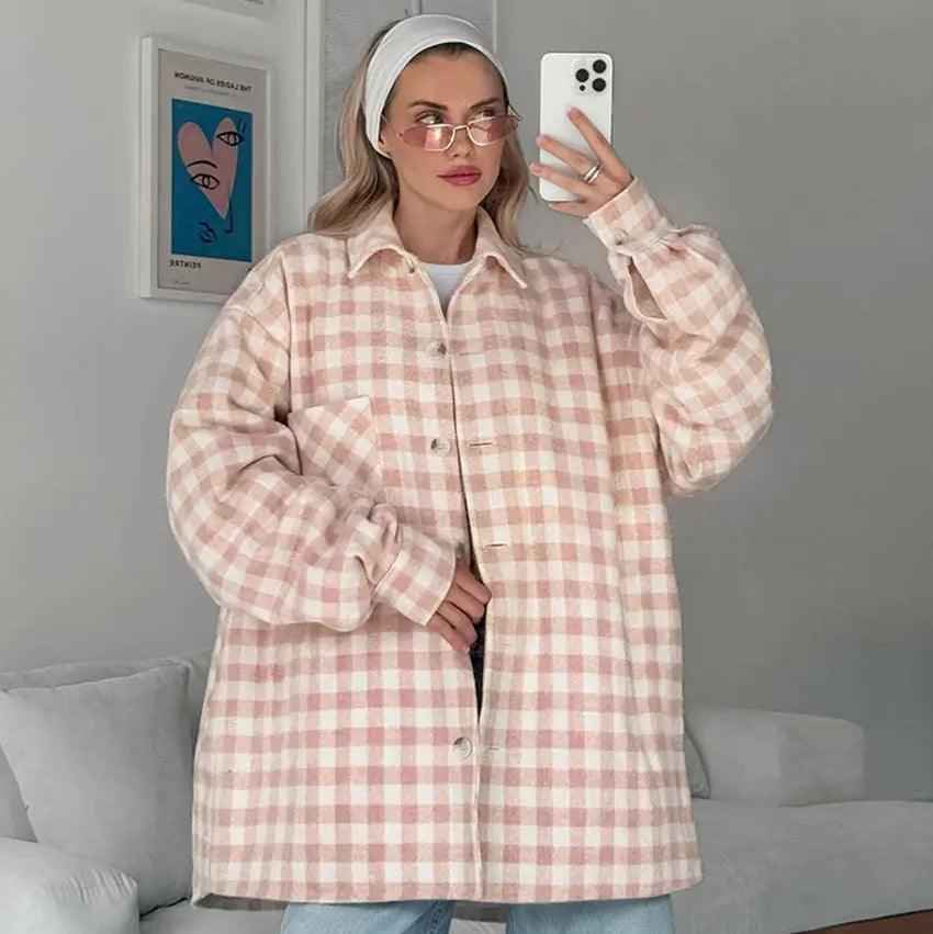 Plaid Loose Fashion Coat - MRC STORETopMy StorePlaid Loose Fashion CoatMRC STORECJQB210713303CXPlaidL