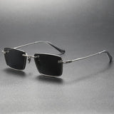 Polarized Sunglasses - UV - Proof Titanium - MRC STOREAccessoriesMy StoreA pair of women's polarized sunglasses with a black frame and grey lenses, displayed on a dark platform with a reflective surface.MRC STORECJCF201152101AZGun Frame Black And Gray