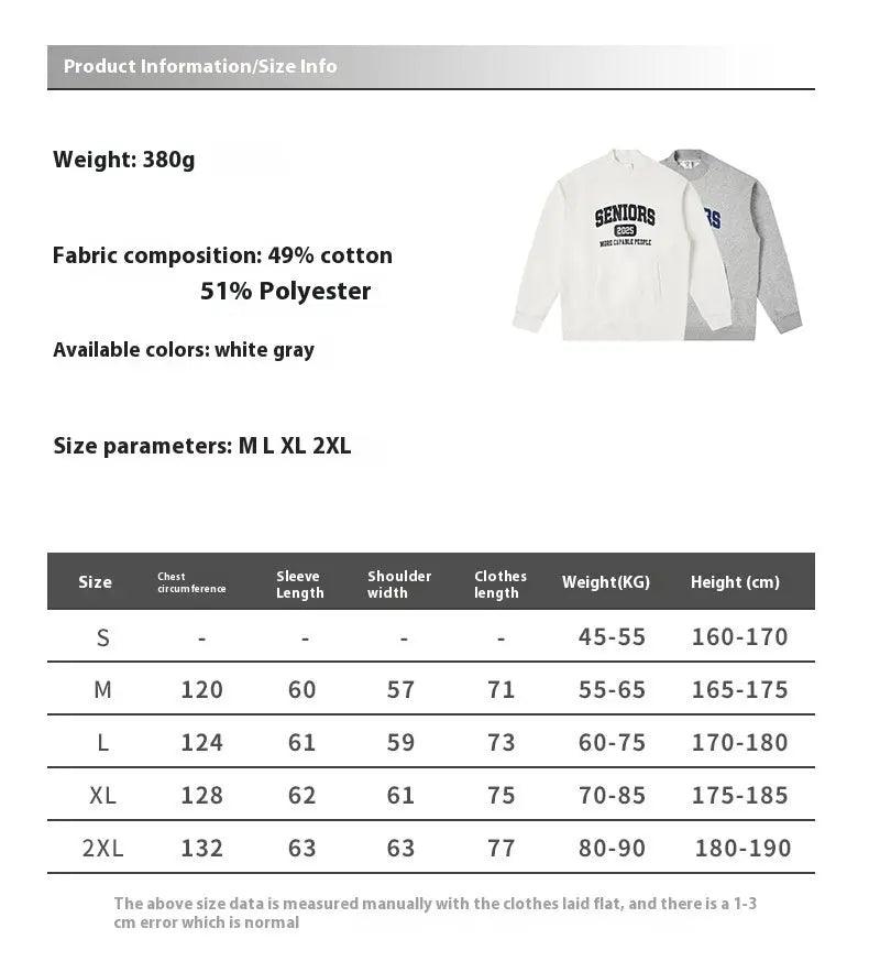 Printed Turtleneck Fleece Sweater - MRC STORETopMy StorePrinted Turtleneck Fleece Sweater - MRC STOREMRC STORECJWY202132302BYWhiteL