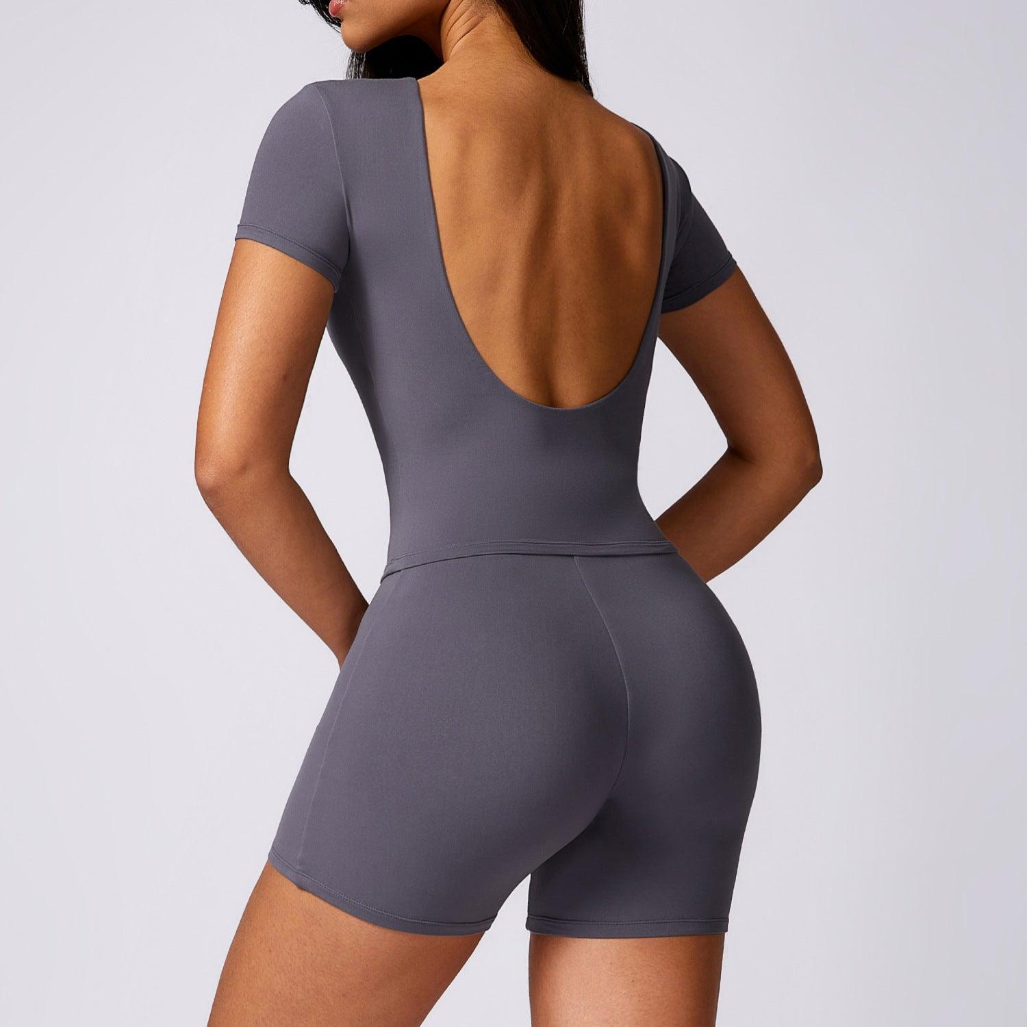 Quick Drying Workout Outfit - Brushed Tight - Fit Activewear for Running & Fitness - MRC STOREyoga clothesMy StoreQuick Drying Workout Outfit - Brushed Tight - Fit Activewear for Running & Fitness - MRC STOREMRC STORECJDK218283923WDShort Sleeve Suit GrayL