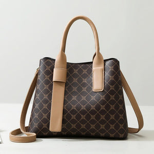 Retro Messenger Bag - Fashion Handbag - MRC STOREAccessoriesMy StoreBrown patterned handbag with beige accents on a light backgroundMRC STORECJNS242758112LOApricot Khaki With Gift Box