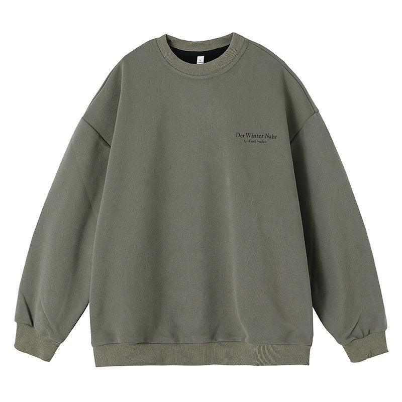 Retro Print Crew Neck Sweatshirt – Loose Fit - MRC STORETopMy StoreRetro American Printed Crew Neck Sweatshirt - Loose Fit Street Fashion Pullover - MRC STOREMRC STORECJWY215958106FUGray GreenL