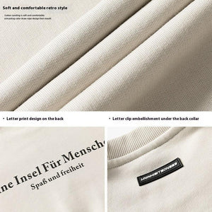 Retro Print Crew Neck Sweatshirt – Loose Fit - MRC STORETopMy StoreRetro American Printed Crew Neck Sweatshirt - Loose Fit Street Fashion Pullover - MRC STOREMRC STORECJWY215958110JQApricotL