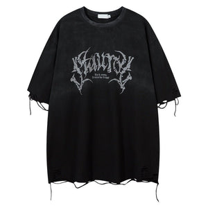 Retro T-Shirt - Tattered Loose Print - MRC STORET-ShirtsMy StoreMen’s Retro T-Shirt - Tattered Loose Print My Store MRC STORECJYH235425005EVBlack2XL