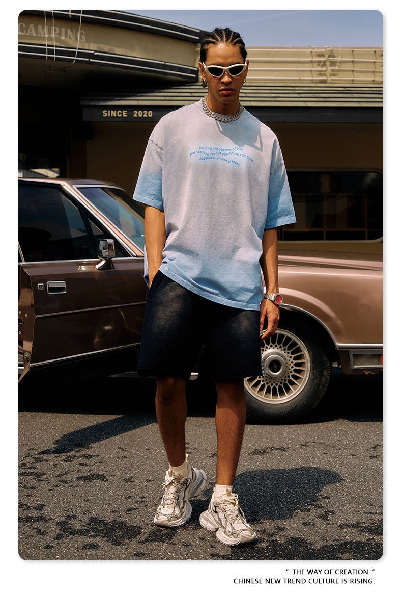 Retro T-Shirt - Washed Oversized Loose - MRC STORET-ShirtsMy StoreMen’s Retro T-Shirt - Washed Oversized Loose My Store MRC STORECJYH233197908HSLight GrayL