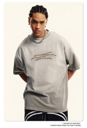 Retro T-Shirt - Washed Oversized Loose - MRC STORET-ShirtsMy StoreMen’s Retro T-Shirt - Washed Oversized Loose My Store MRC STORECJYH233197908HSLight GrayL