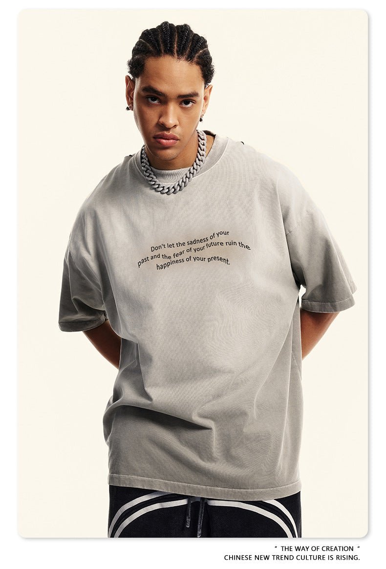 Retro T-Shirt - Washed Oversized Loose - MRC STORET-ShirtsMy StoreMen’s Retro T-Shirt - Washed Oversized Loose My Store MRC STORECJYH233197908HSLight GrayL