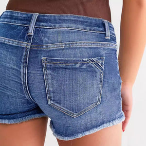 Ripped Denim Shorts – Light Blue Street Style - MRC STOREShortsMy StoreLadies Ripped Wadding Button Shorts – Light Blue Denim Street Fashion - MRC STOREMRC STORECJNZ229640703CXLight BlueL