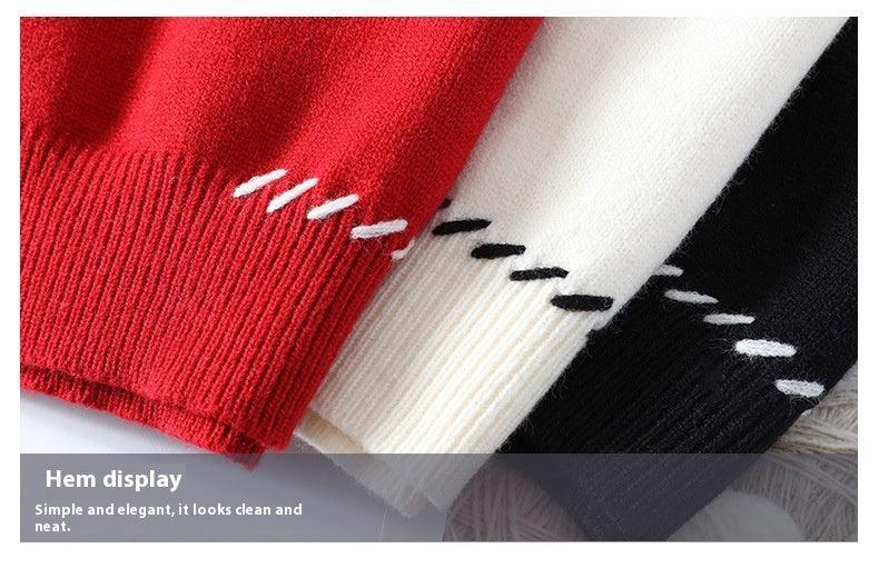 Round Neck Loose Sweater for Autumn and Winter - MRC STORETopMy StoreRound Neck Loose Sweater for Autumn and Winter - MRC STOREMRC STORECJYD212344216PKRed2XL