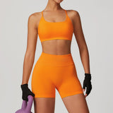 Seamless Beauty Back Yoga Suit – Comfort Fit - MRC STOREyoga clothesMy StoreSeamless Beauty Back Yoga Suit – Comfortable Activewear for Women - MRC STOREMRC STORECJYD218017424XCOrangeShorts