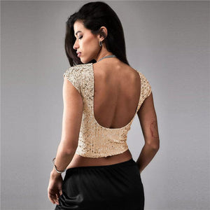 Shine Bright in Our Women's Tops Casual Short Sequin - MRC STORETopMy StoreShine Bright in Our Women's Tops Casual Short Sequin - MRC STOREMRC STORECJCS216282503CXGoldL