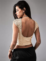 Shine Bright in Our Women's Tops Casual Short Sequin - MRC STORETopMy StoreShine Bright in Our Women's Tops Casual Short Sequin - MRC STOREMRC STORECJCS216282503CXGoldL