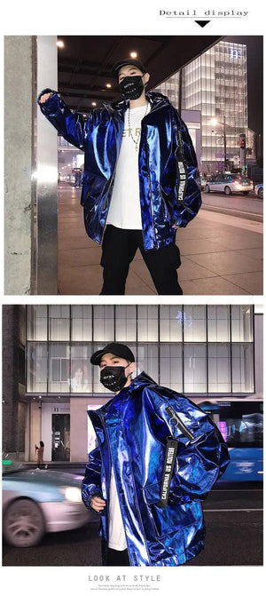 Shiny Loose Jacket - MRC STORETopMy StoreShiny Loose Jacket - MRC STOREMRC STORECJNSWTWY01682-Silver-LSilverL