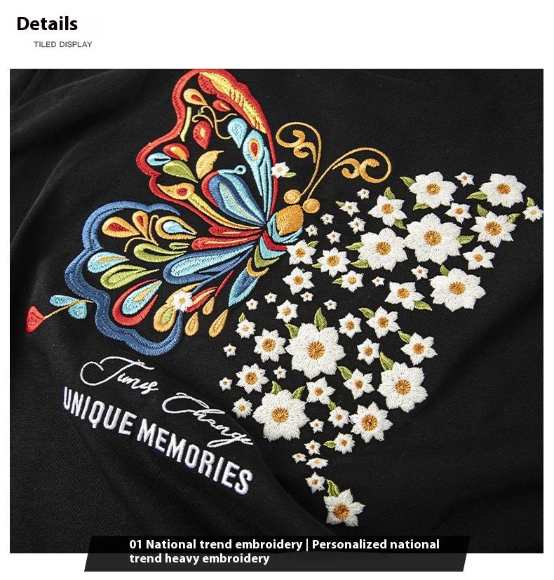 Short - Sleeve Butterfly Light - Changing T-Shirt – Cartoon Embroidery Fashion - MRC STORET-ShirtsMy StoreShort - Sleeve Butterfly Light - Changing T-Shirt – Cartoon Embroidery Fashion - MRC STOREMRC STORECJYH225655008HSWhiteL