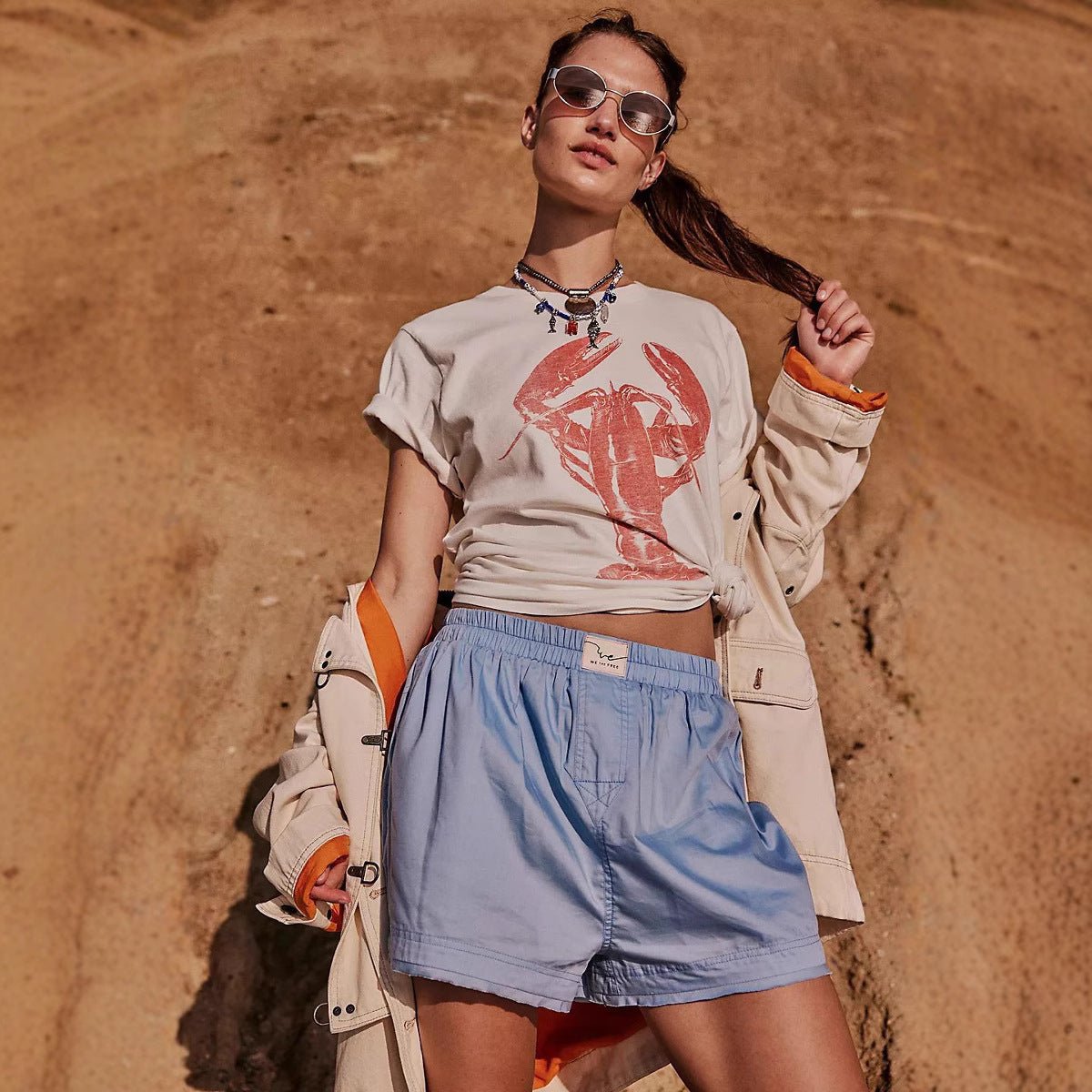 Short Sleeve Printed T-Shirt – Round Neck Sweet & Spicy Style for Girls - MRC STORET-ShirtsMy StoreShort Sleeve Printed T-Shirt – Round Neck Sweet & Spicy Style for GirlsMRC STORECJCS229463406FUButterflyL