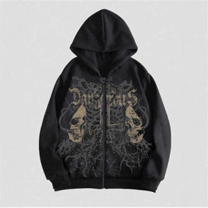 Skull Print Harajuku Hooded Sweatshirt - MRC STOREHoodieMRC STORESkull Print Harajuku Hooded Sweatshirt MRC STORE MRC STORECJWY252910506FUBlack3XL