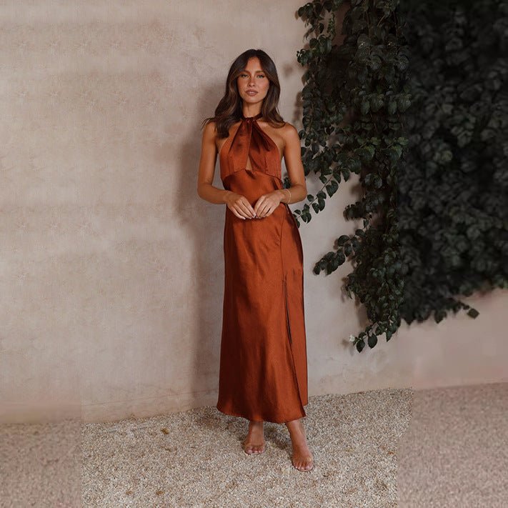 Sleeveless Dress - Backless Halter - MRC STOREDressMy StoreWomen’s Sleeveless Dress - Backless Halter My Store  25.17MRC STORECJLY233585115OLBrick RedL