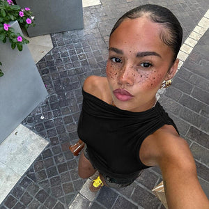 Sleeveless Top - Diagonal Collar Solid - MRC STORETopMy StoreWomen’s Sleeveless Top - Diagonal Collar Solid My Store MRC STORECJCS235601503CXYellowL