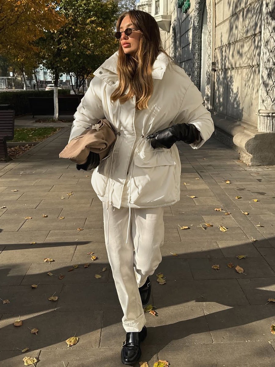 Slim - Fit Cottonpadded Drawstring Waisttight Jacket - MRC STOREJacketsMRC STORESlim - Fit Cottonpadded Drawstring Waisttight Jacket MRC STORE MRC STORECJJK255501003CXBeigeL