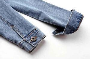 Slim Fit Denim Coat - MRC STORETopMy StoreSlim Fit Denim CoatMRC STORECJQB211049705EVDark Blue2XL