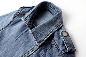 Slim Fit Denim Coat - MRC STORETopMy StoreSlim Fit Denim CoatMRC STORECJQB211049705EVDark Blue2XL