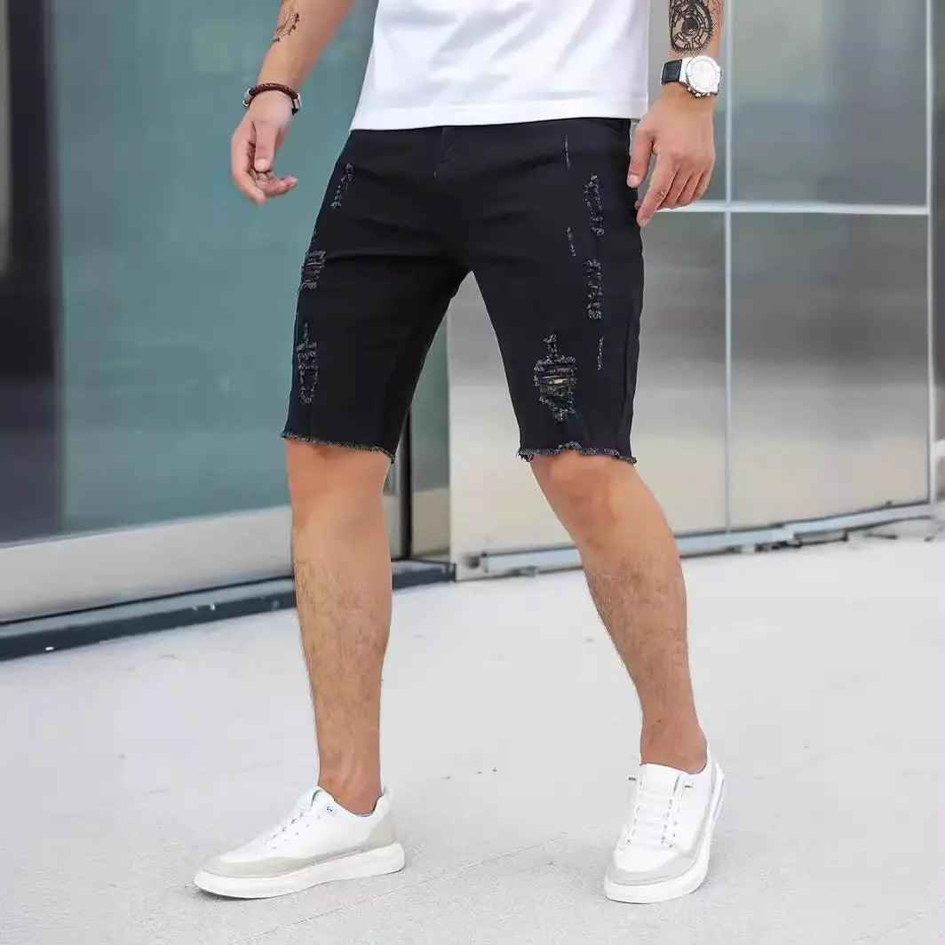 Slim Fit Denim jean Shorts - MRC STOREbottomsMy StoreSlim Fit Denim jean ShortsMRC STORECJYD208167217QJ2XLBlack