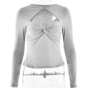 Slim - Fit Hollow Out T-Shirt - MRC STORETopMy StoreSlim - Fit Hollow Out T-Shirt - MRC STOREMRC STORECJCS199295903CXGrayL