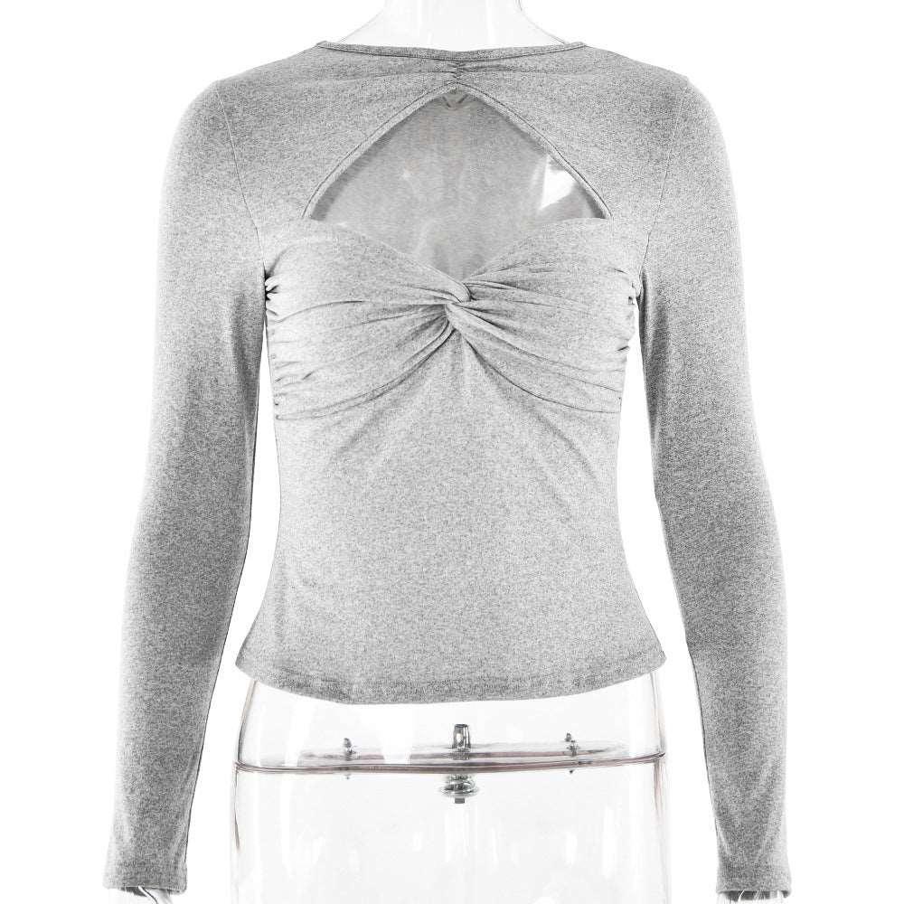 Slim - Fit Hollow Out T-Shirt - MRC STORETopMy StoreSlim - Fit Hollow Out T-Shirt - MRC STOREMRC STORECJCS199295903CXGrayL